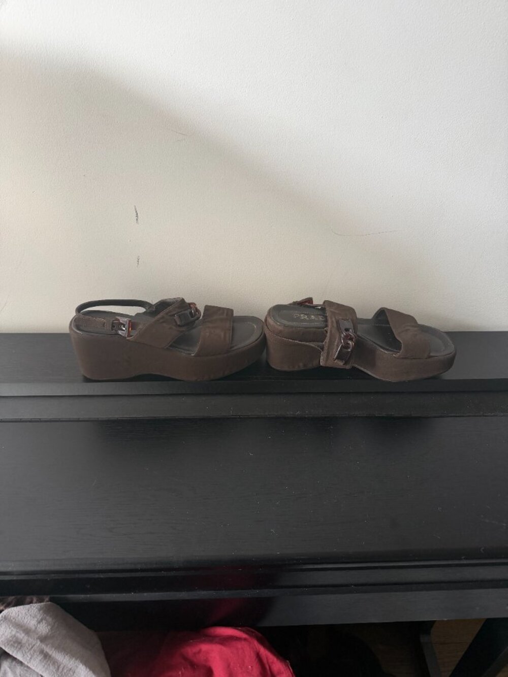 Prada Brown Platform Sandals w/ Logo Hardware | Size 39 - Picture 3 of 8